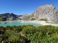 Ausblick vom Beginn des Lünersee Rundwegs